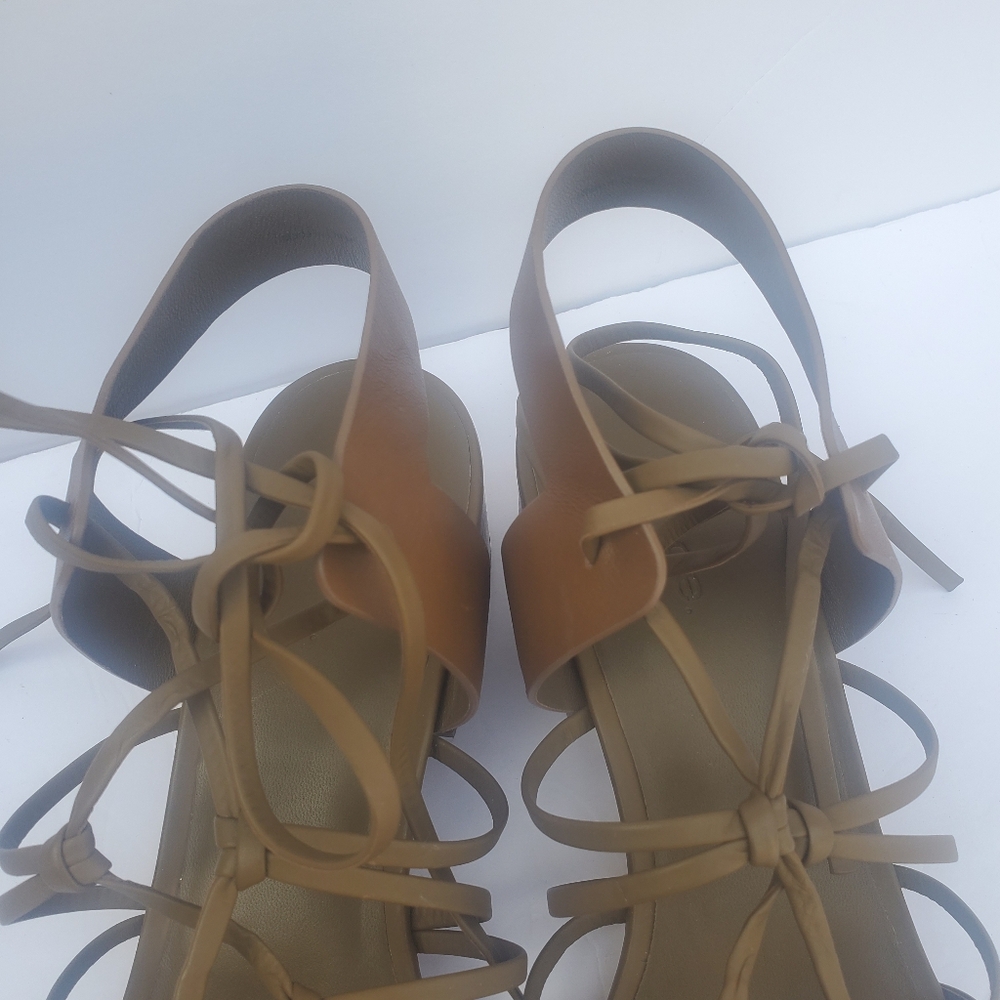 Vince Woman's Beaumont Knotted Leather Gladiator Strappy Sandals Brown Sz 10M - Picture 13 of 14